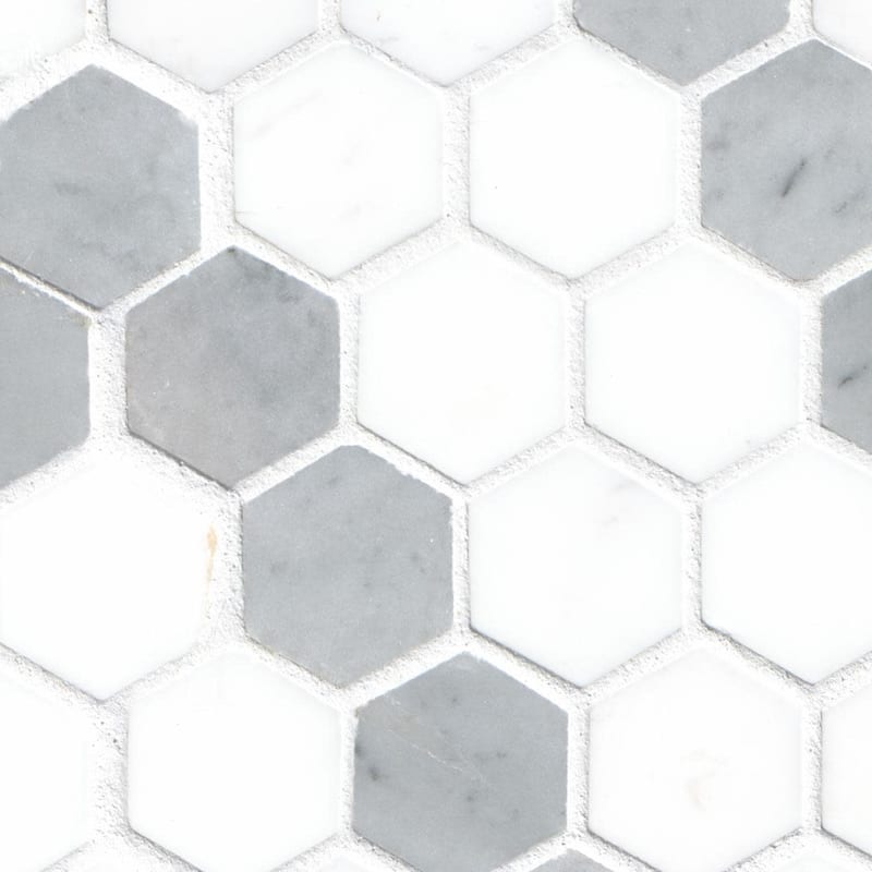 Ackland AKM-S-1X1LUP-CA 11" x 14" Marble Geometric Floor and Wall