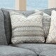 preview thumbnail 5 of 4, Caledonia Transitional Blue Chenille Padded 2-Piece Sectional and Tribal Chair Set by Furniture of America