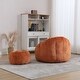 preview thumbnail 11 of 30, Modern Bean Bag Chairs, Comfy Round Chair for Adults with Ottoman, Leisure Single Sofa Reading Chair with Pillow
