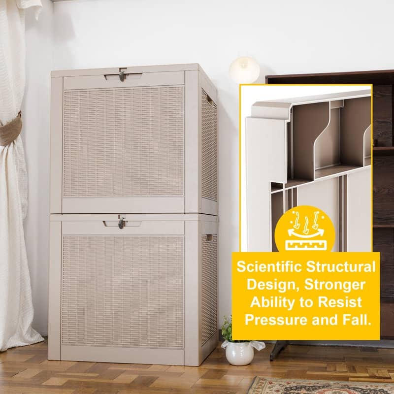 Outdoor Patio Storage Resin Lockable Deck Box
