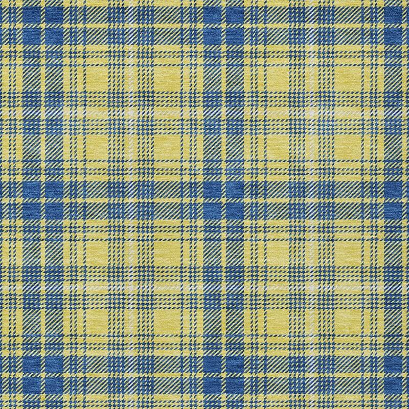 HomeRoots Plaid Transitional Rectangle Outdoor Rug