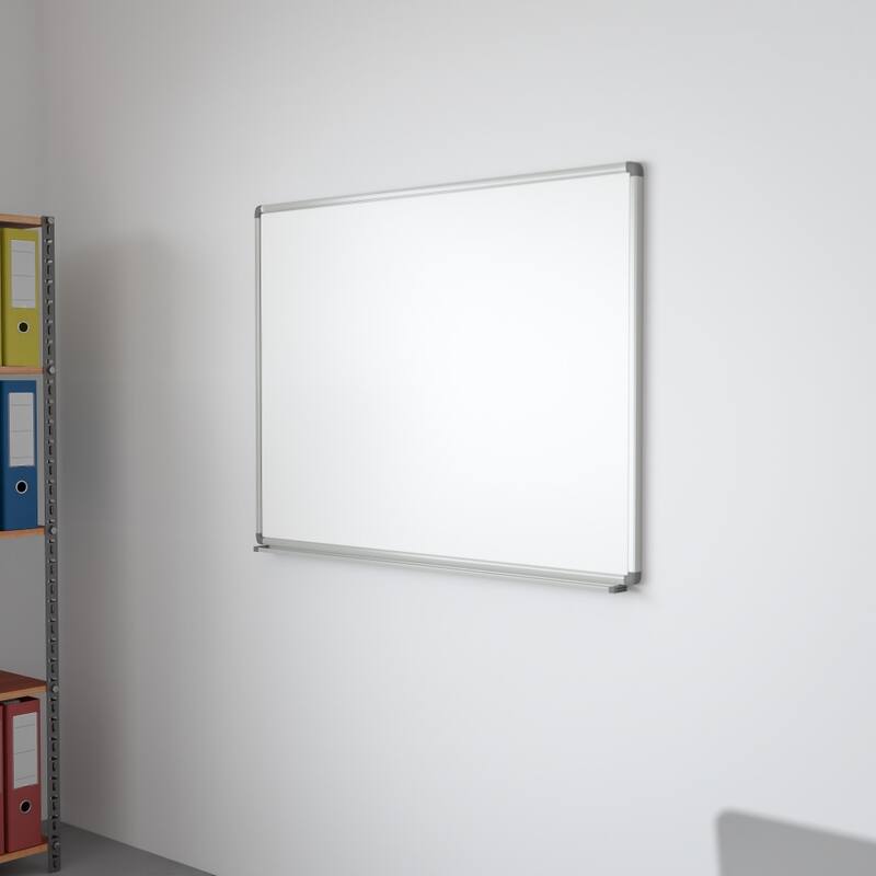 4' W x 3' H Magnetic Marker Board with Galvanized Aluminum Frame - White