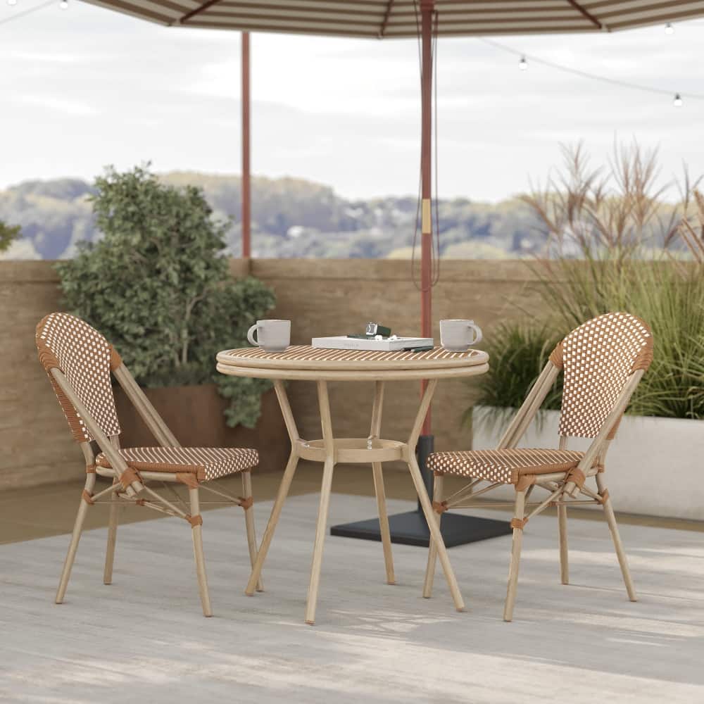 Bistro Table & 4-Chair Set with Metal Frames