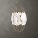 preview thumbnail 2 of 9, Uttermost Valencia 6 Light Glass Panel Pendant - 19"W x 19"D x 31"H