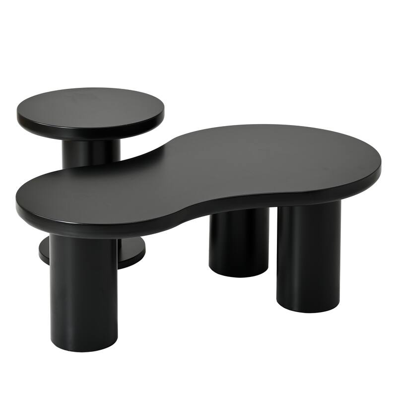 Easy Assembly Nesting Coffee Table Set of 2