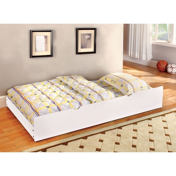 slide 2 of 3, Furniture of America Abner Modern Wood Twin-size Trundle White