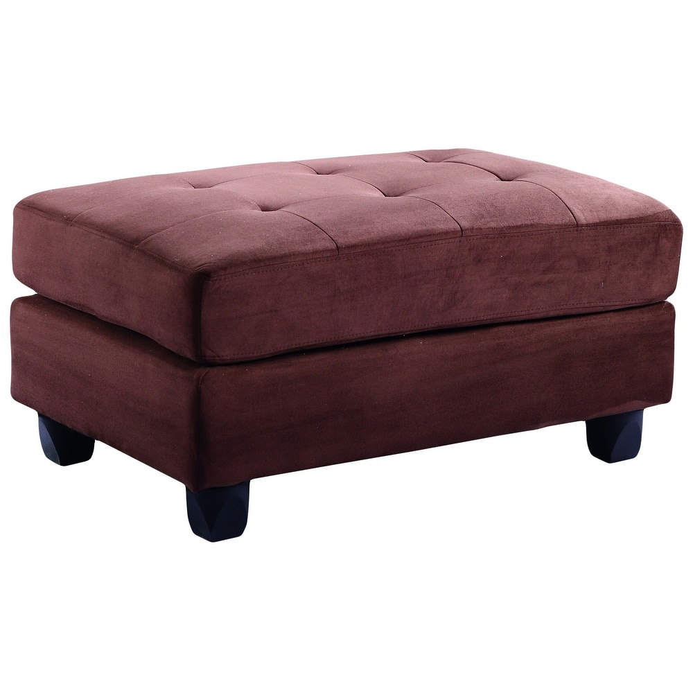 Microsuede Tufted Ottoman