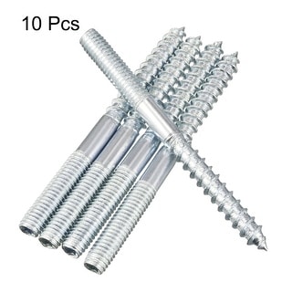 20Pcs M6x35mm Hanger Bolt Double Headed Bolt Self-Tapping Screw for Furniture 