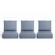 preview thumbnail 104 of 103, Pocassy 22"x24"x6" Thick Cushions Pillows Indoor & Outdoor Cushion 3 Set Seat & Back Cushion - Baby Blue Cushion
