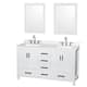 Option White / Giotto Quartz Top / Brushed Chrome