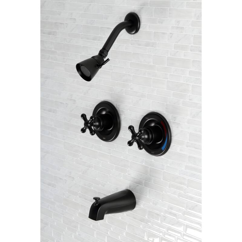 Kingston Brass Vintage Pressure Balanced Two-Handle Tub and Shower Faucet