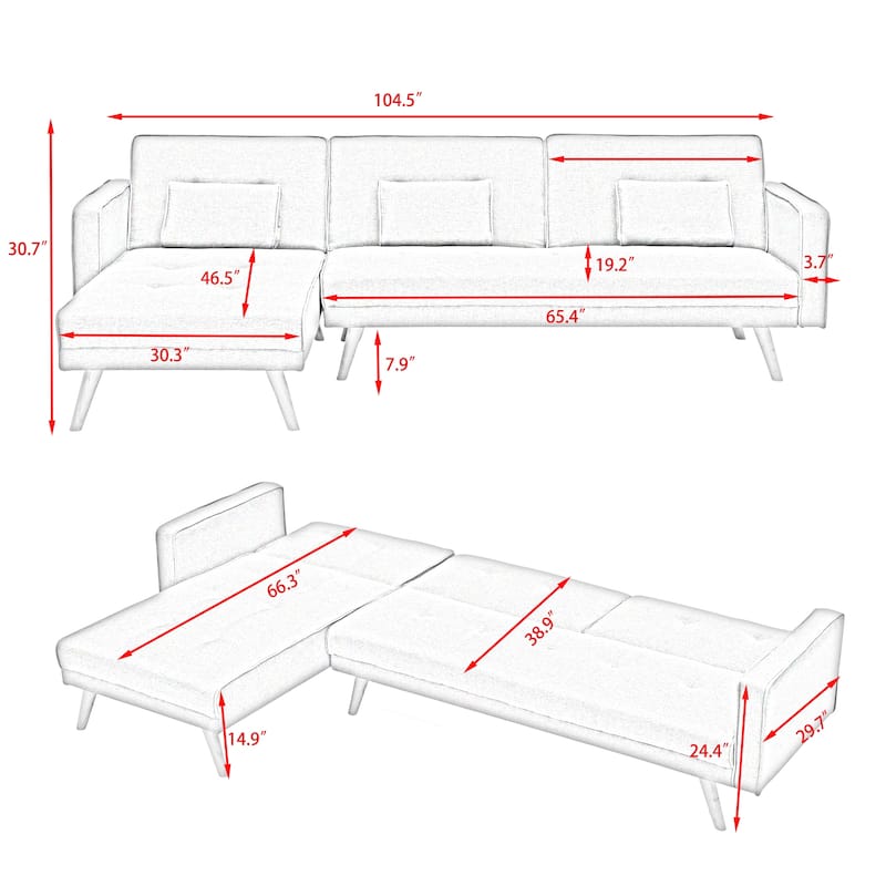 Variable bed sofa living room folding sofa