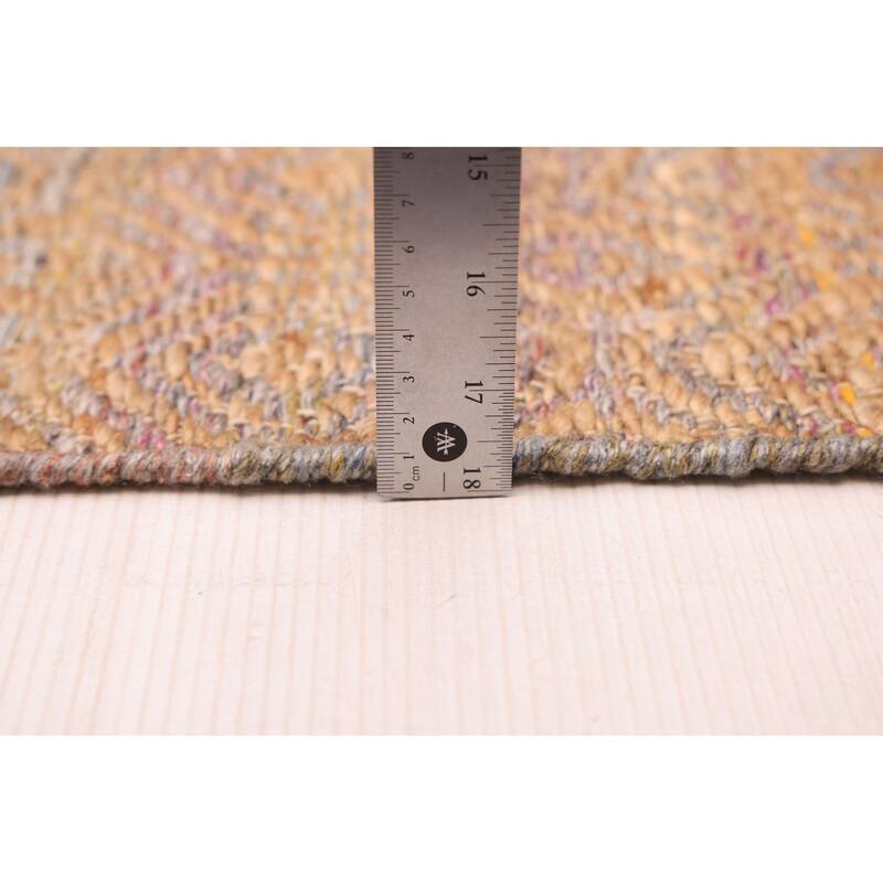 ECARPETGALLERY Flat-Weave Palas Denizli Tan Jute Kilim - 5'3 x 7'7