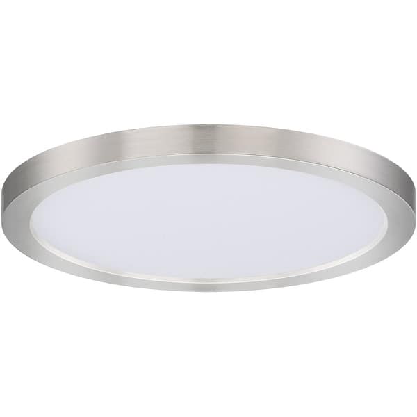 slide 2 of 4, Maxim 57594WT Chip 9" Wide LED Flush Mount Ceiling Fixture - 3000K Satin Nickel