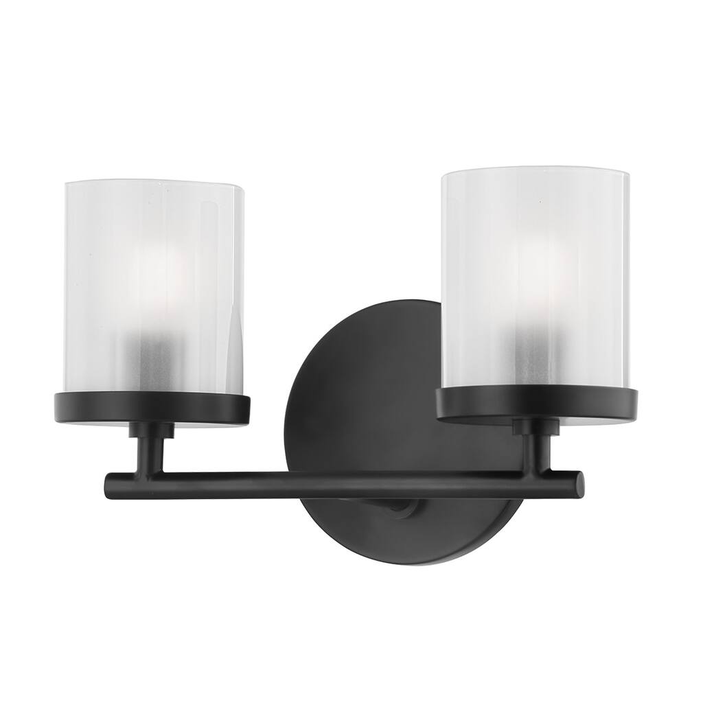Ryan 2 Light Bath Bracket - Soft Black