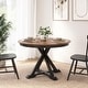 preview thumbnail 1 of 12, Bush Furniture West End 45W Round Trestle Dining Table Burnished Medium Brown/Black Paint