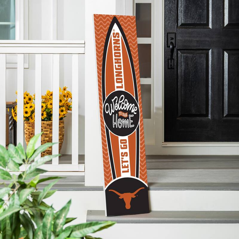 47" Porch Leaner Welcome Wall Sign, University of Texas - Orange