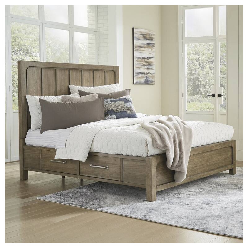 Signature Design by Ashley Cabalynn Brown Panel Bed with Storage - Queen