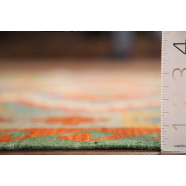 Reversible Southwestern Kilim Oriental Area Rug Flat-weave Wool Carpet ...