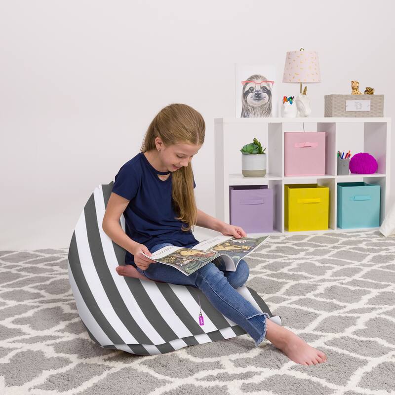 Stuffie Animal Storage Bean Bag Chair Cover, Room Organizer