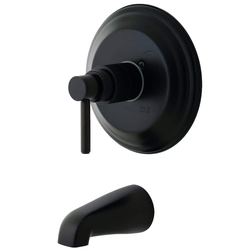 Kingston Brass Concord Wall Mounted Bathtub Faucet with Metal Lever - Oil Rubbed Bronze