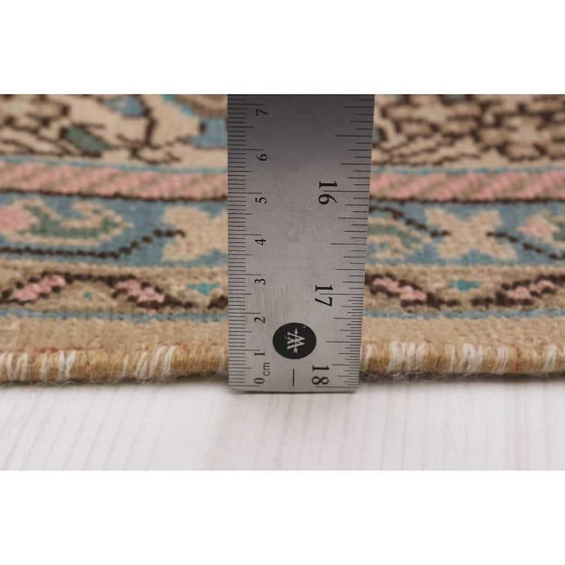 ECARPETGALLERY Hand-knotted Anatolian Vintage Beige Wool Rug - 6'5 x 9'0