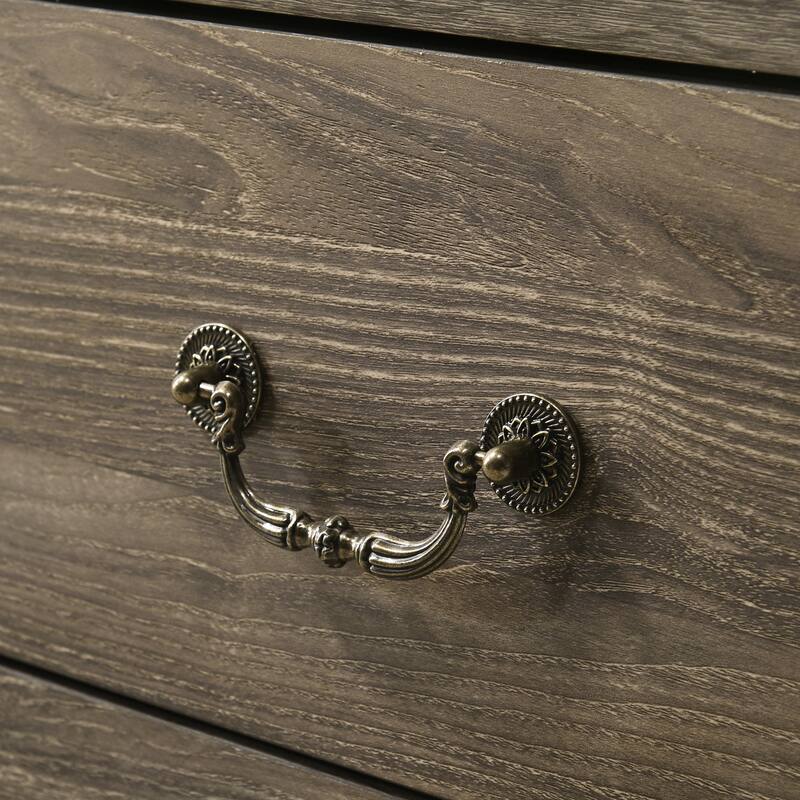 247 Shop At Home Marie 2-Drawer Nightstand with Open Storage Shelf