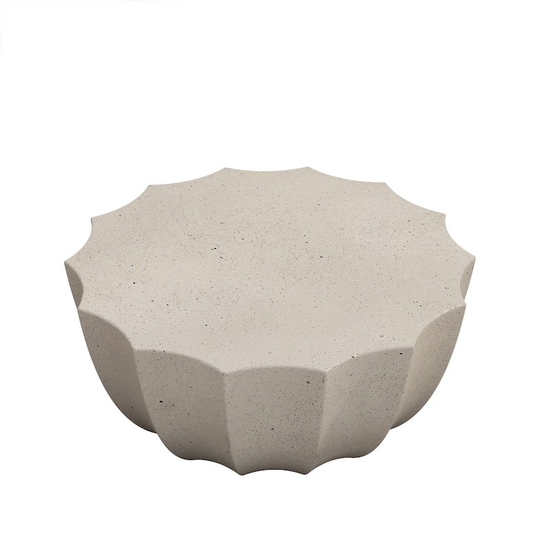 35.43 Inch Modern Coffee Table With Waterproof And Cement Design For Living Room, Dark Wood Grain Color