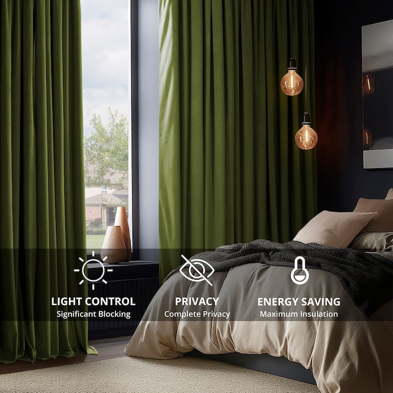 Exclusive Fabrics Signature Blackout Velvet Curtain (1 Panel)