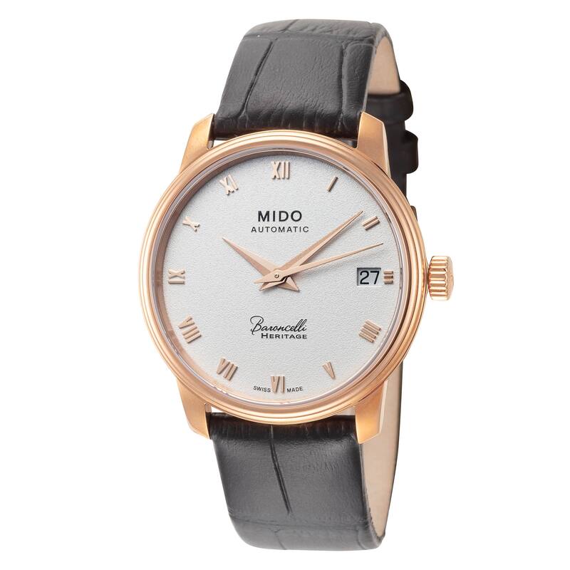 Mido Women's Baroncelli III 33mm Automatic Watch M0272073601300 - Silver - One Size