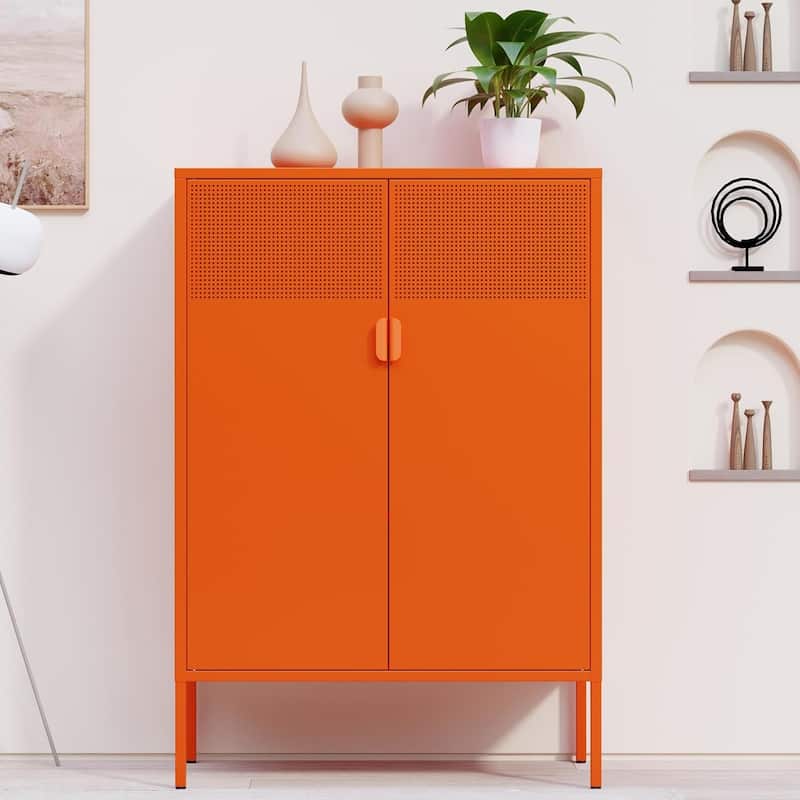 Steel Lockers, Adjustable Laminates, Side Cabinets, Shoe Cabinets, Lockers For Homes, Offices, Schools, Garages - Orange