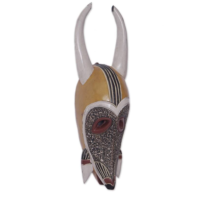 Novica Handmade Traditional Antelope African Wood Mask