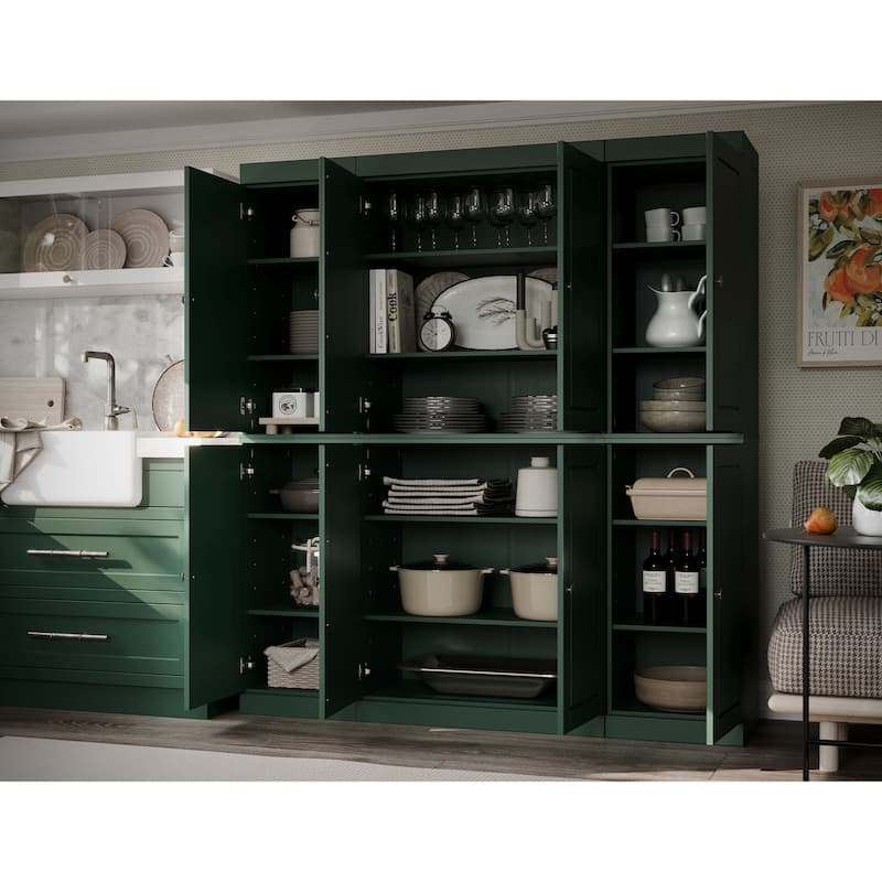 Palace Imports 100% Solid Wood 65" Kitchen China Pantry Cabinet - 65" x 71.5"