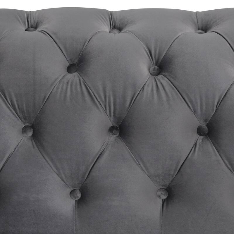 41.5" Velvet Upholstered Single Sofa Chair, Gray