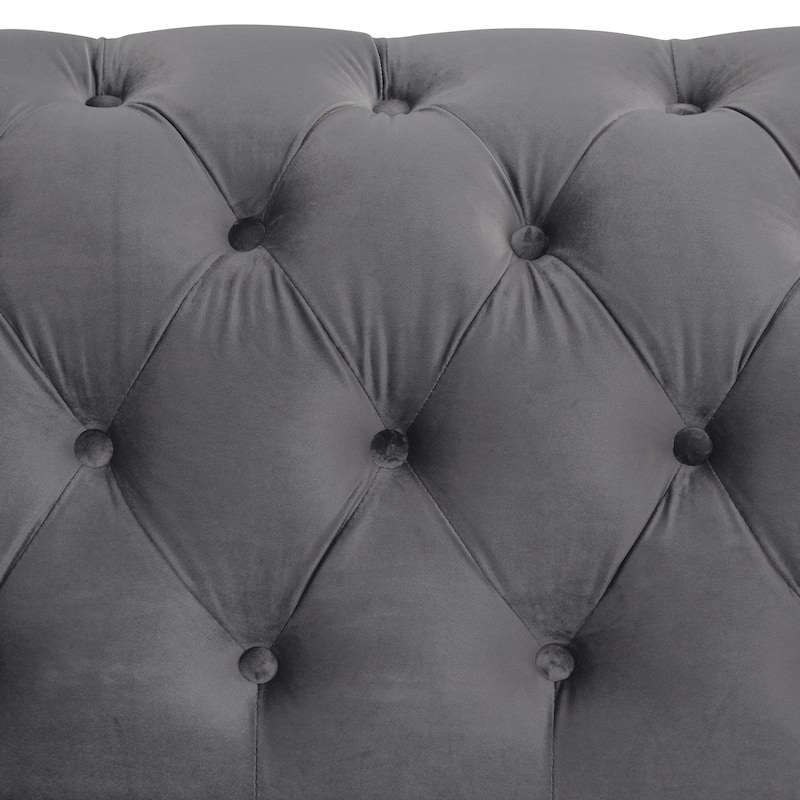 64.3" Velvet Upholstered Loveseat Sofa,Modern Loveseat Sofa with Thick Removable Seat Cushion,2-Person Loveseat Sofa Couch