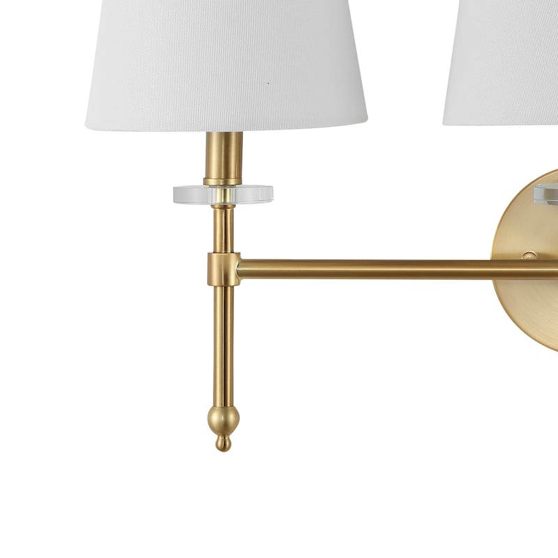 Isabella Modern Midcentury Iron LED Vanity, Brass Gold by JONATHAN Y