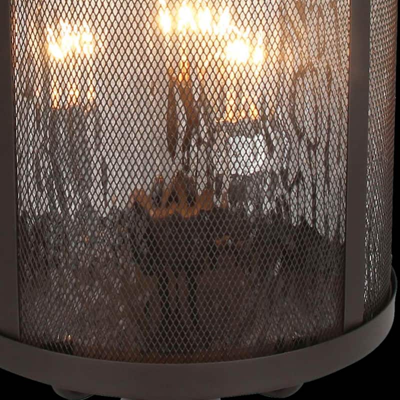 3 Light Outdoor Post Lighting in Bronze finish - 22.5" x 10" x 10"