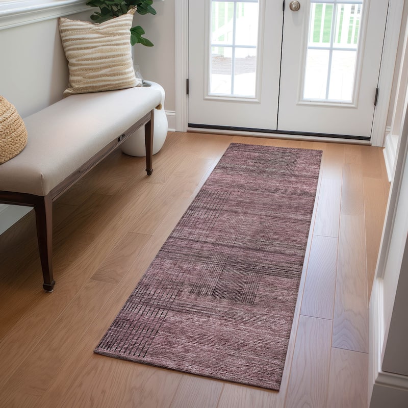 Machine Washable Indoor/ Outdoor Chantille Contemporary Imprints Rug