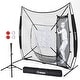 preview thumbnail 9 of 7, Patiassy 7 ft x 7 ft Baseball Softball Hitting Pitching Practice Net