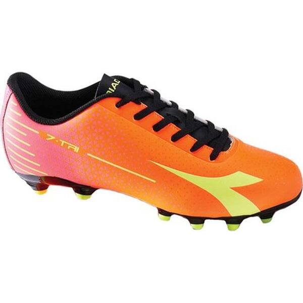 Shop Diadora Men S 7 Tri Mg 14 Soccer Cleat Fluo Red Fluo Yellow