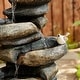 preview thumbnail 27 of 44, Glitzhome 24-inch Outdoor 2-tier Faux Pebbles Polyresin Birdbath Fountain with Pump