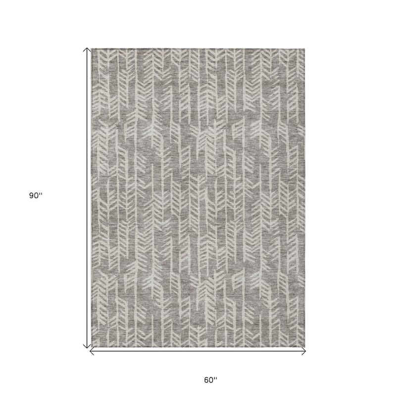 HomeRoots Tribal Transitional Rectangle Outdoor Rug