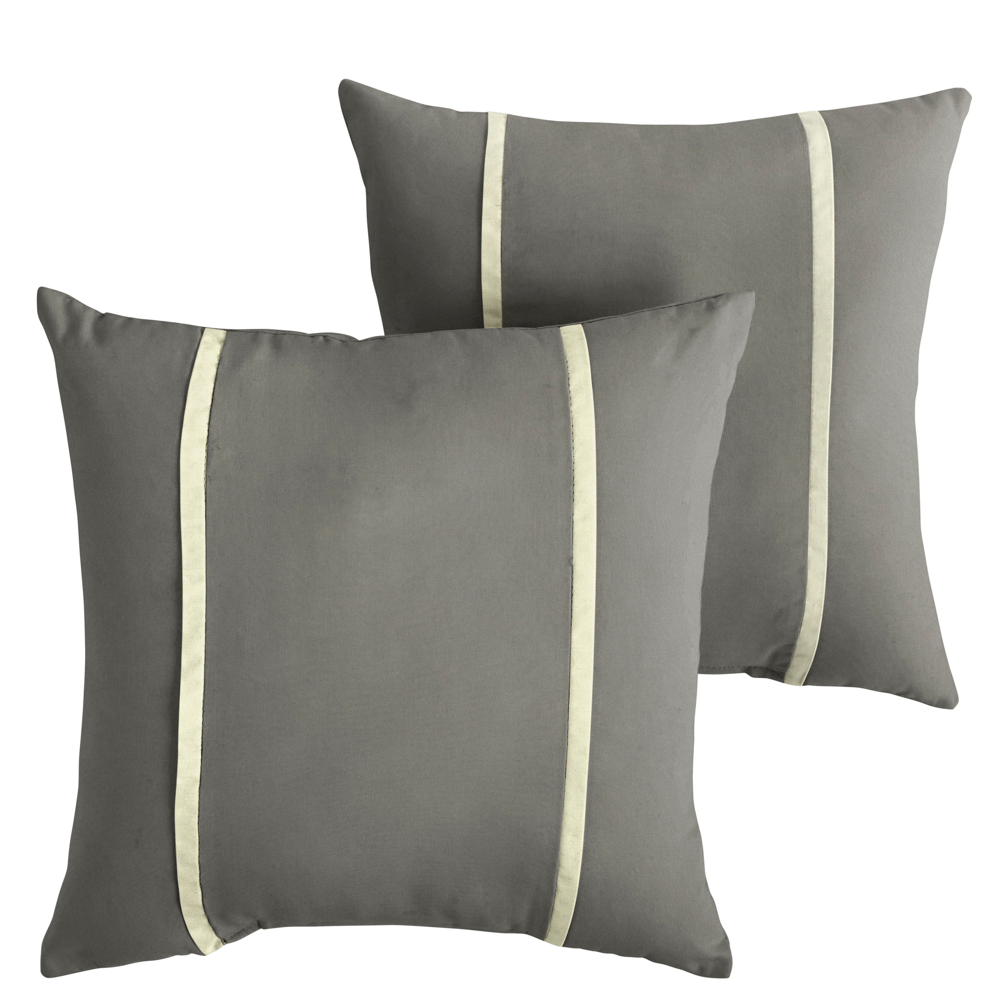 Sorra Home Sunbrella Outdoor Double Petite Flange Pillow Set of 2