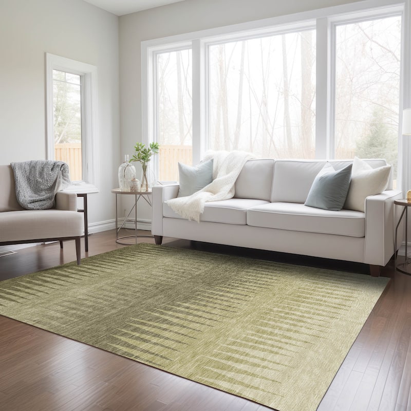 Machine Washable Indoor/ Outdoor Chantille Contemporary Ombre Rug