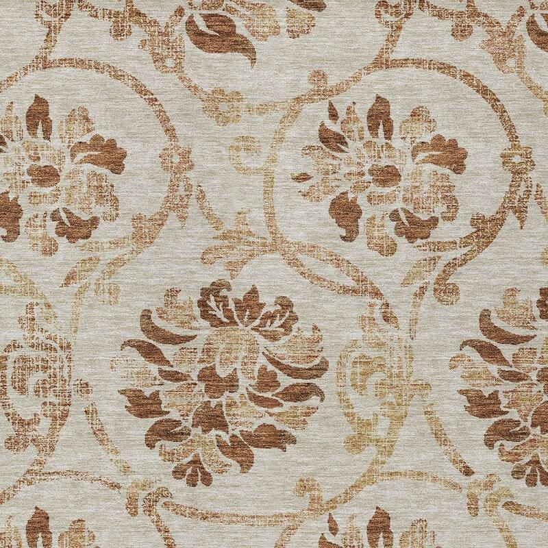 HomeRoots Floral Traditional Rectangle Outdoor Rug