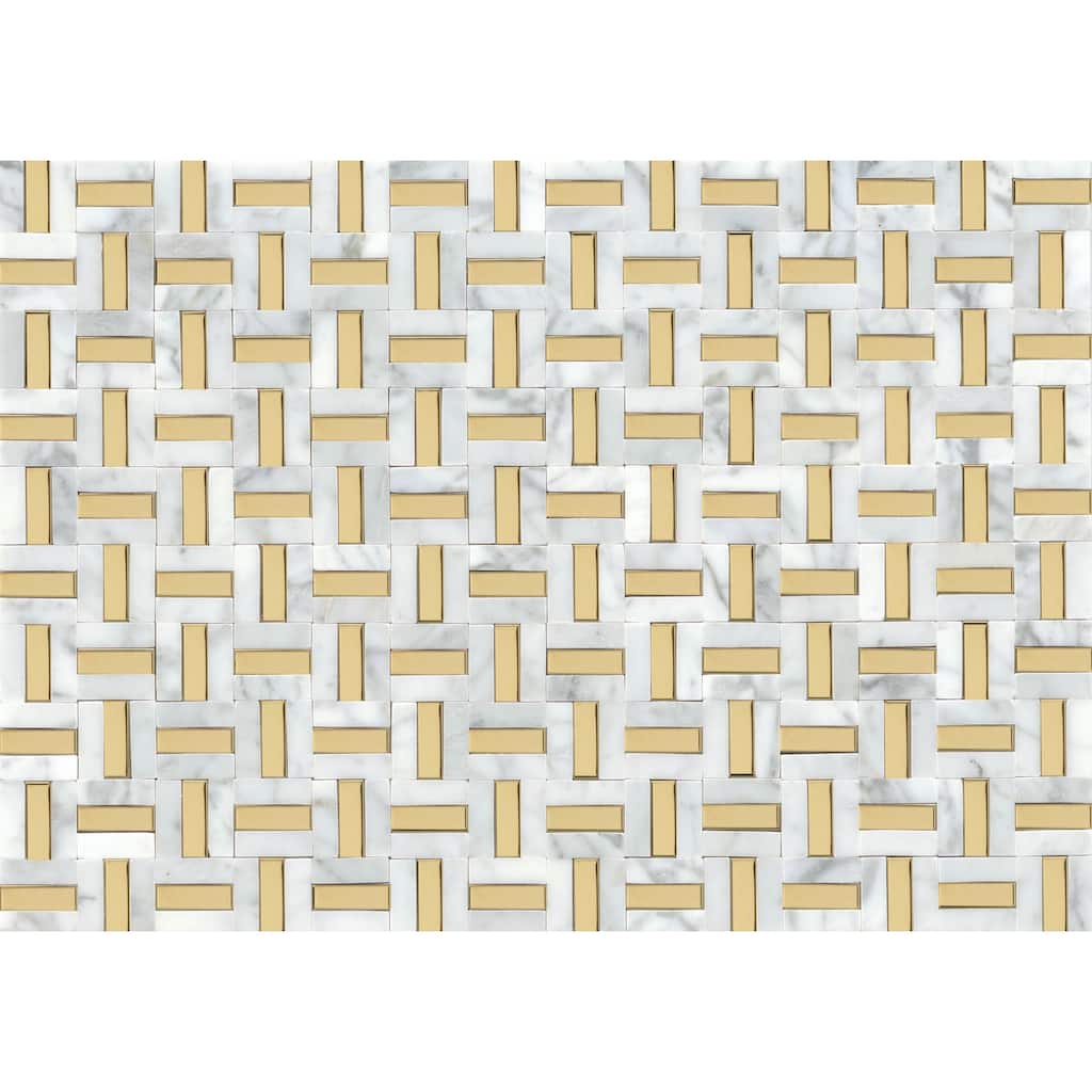 Emser Tile Link - 12" x 17" Square Pinwheel Mosaic Wall Tile - Honed