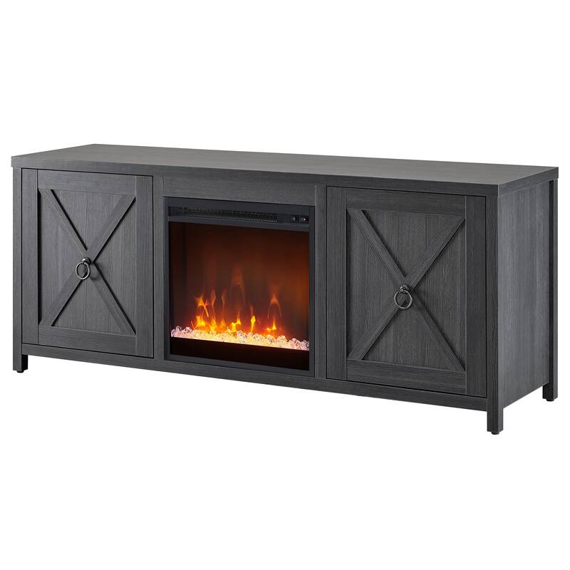 Granger 58" TV Stand with Crystal Fireplace Insert