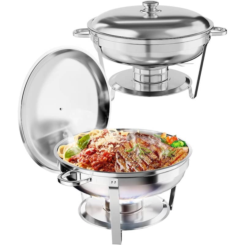 5QT Chafing Dish Buffet, Warmers Food Servers Sets - 2 Pcs