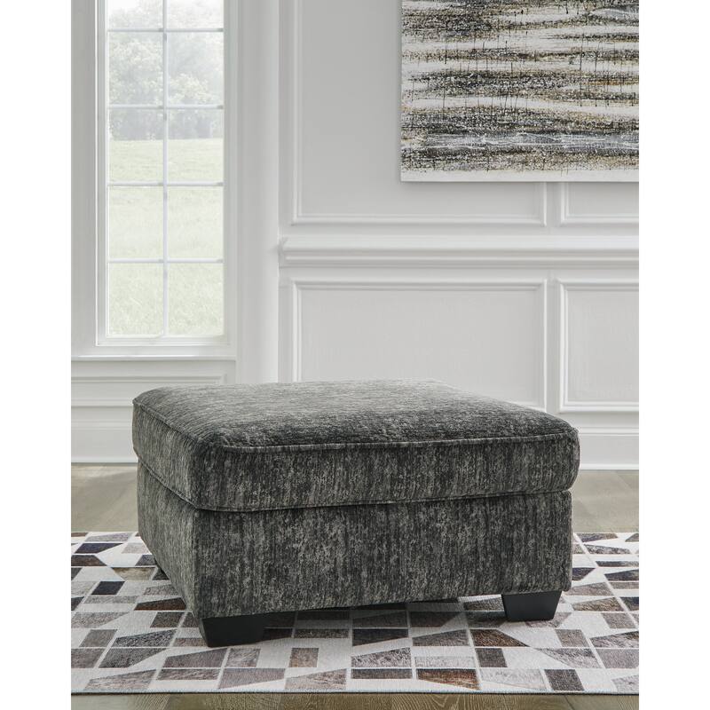 Signature Design by Ashley Lonoke Oversized Accent Ottoman - Gunmetal
