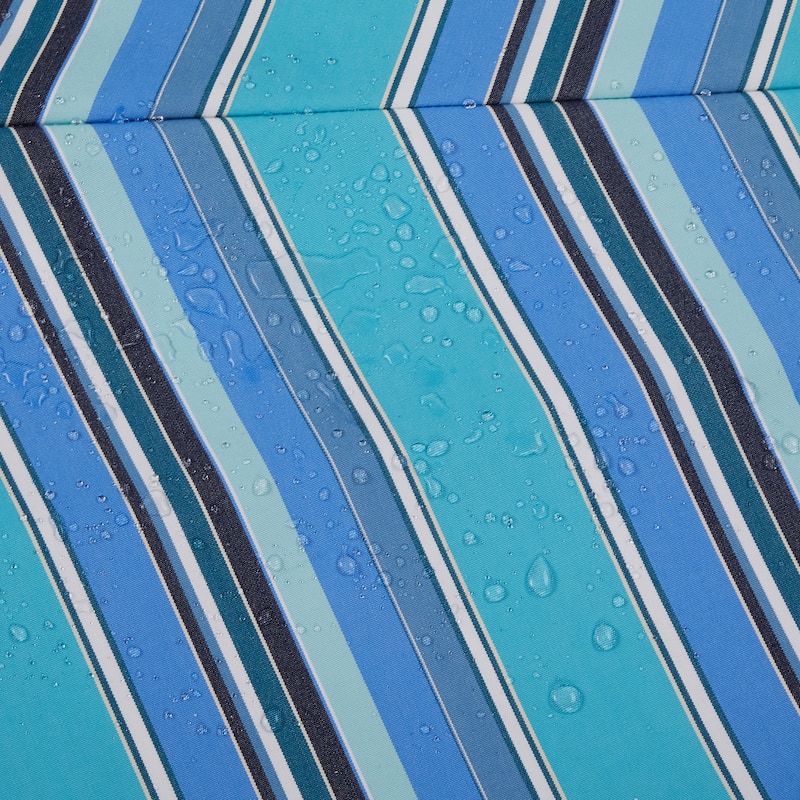9Ft Striped Market Umbrella with Sunbrella Fabric Outdoor Umbrella